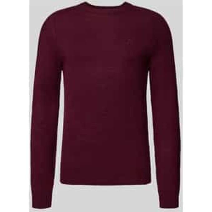 Regular fit gebreide pullover van pure wol