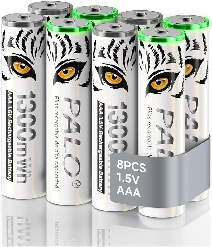 Oplaadbare Batterijen - AAA Pilzen - Apparaten Voeden - Constante 1.5V Output - 1300mWh Capaciteit