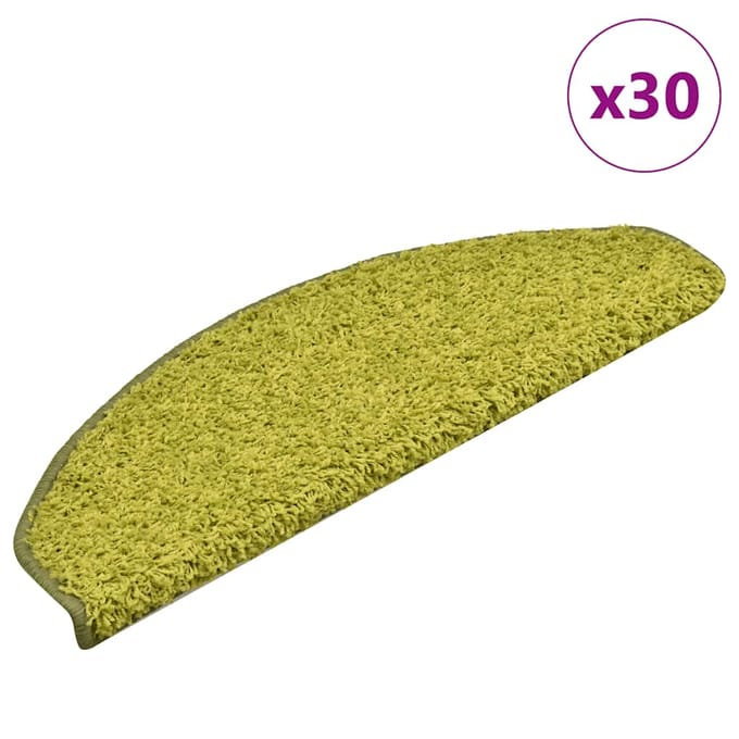 vidaXL - Trapmatten - 30 - stuks - 65x21x4 - cm - Groen - Halfrond - Groot