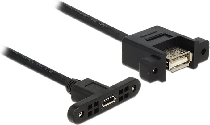 Delock - USB 2.0 A Female naar USB 2.0 Micro Female - 1 m