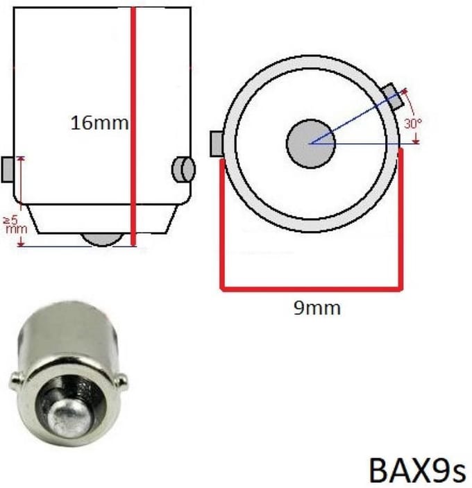 Ampoule Osram 64132 / BAX9s 12V 6W Neuf pour auto moto scooter