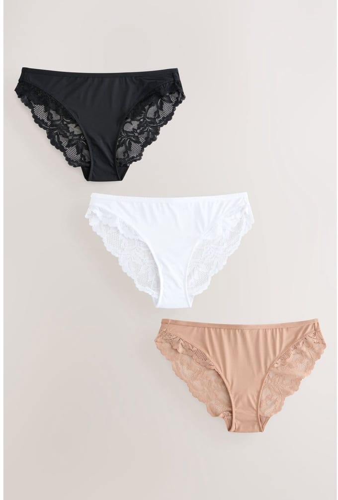 Next - Dames - Set van 3 slips - Zwart