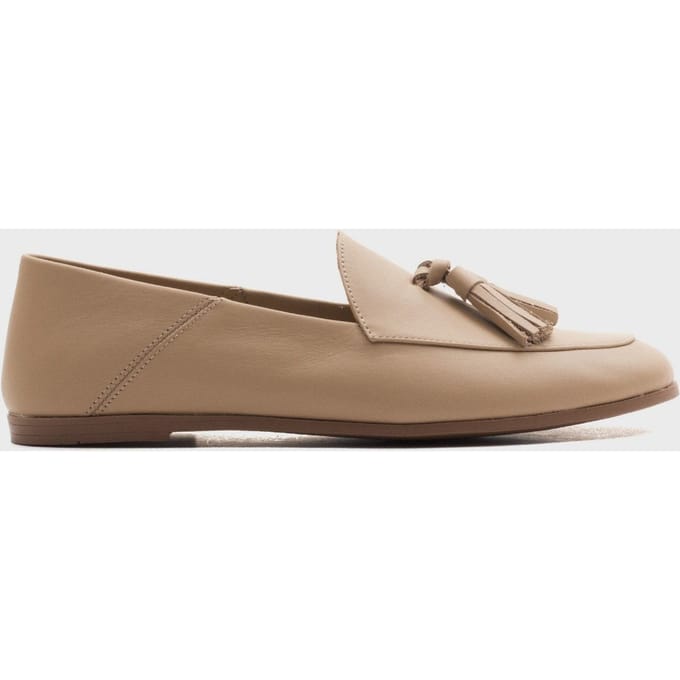 Mona Zacht Leren Kwast Loafer Dames