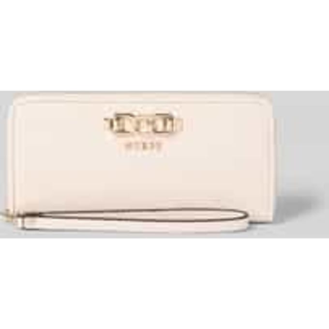 GUESS portemonnee Anise SLG Zip Around Wallet Stone Logo crème