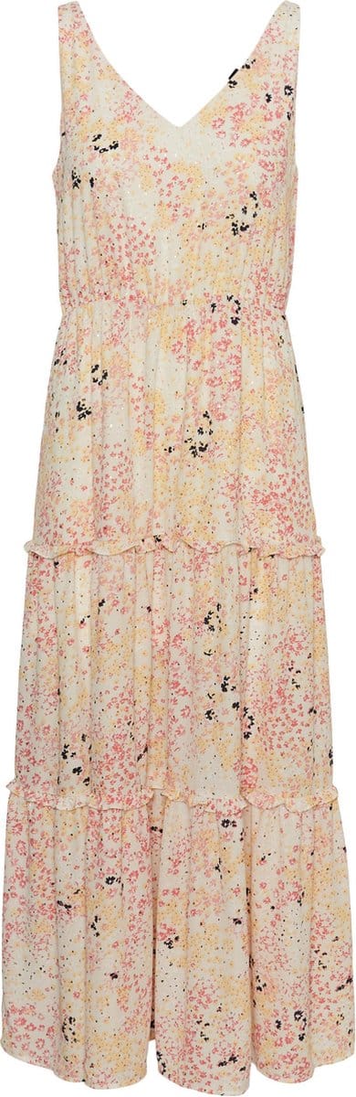 Vero moda soepele lange gevoerde polyester jurk - valt kleiner - Maat M