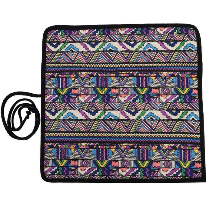 20 Holes Handmade Canvas Paintbrush Holder Paint Pen Case Stationery Pen Storage Pouch gray