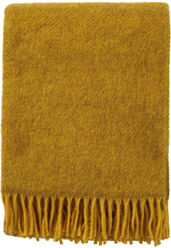 Klippan wollen plaid Gotland oker-geel - 130x200cm