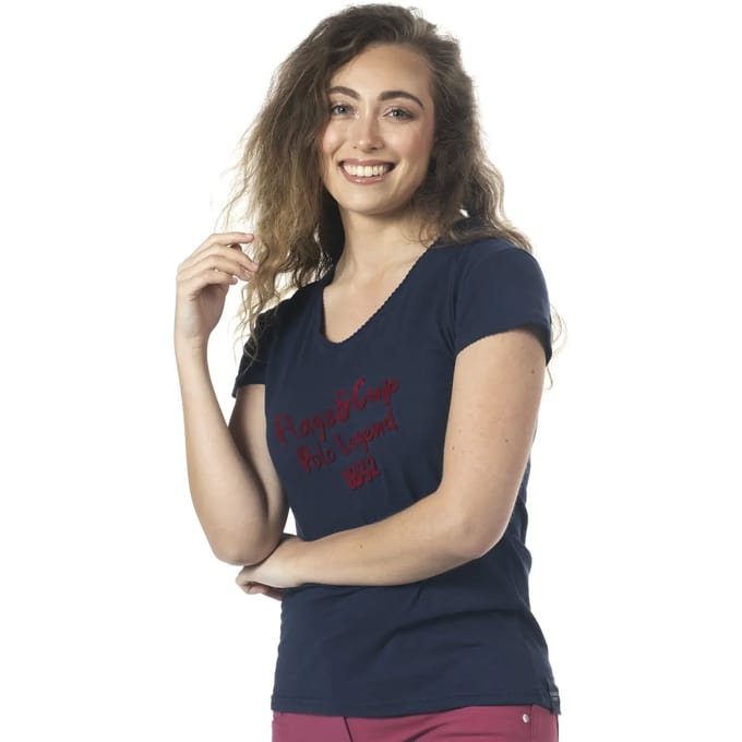 Dames-T-shirt Flags&Cup Rafaela