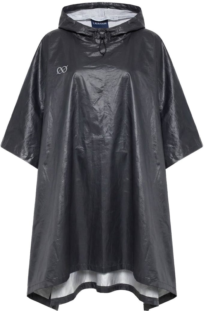 Laurasøn - Dames - Functionele regencape unisex print capuchon - Zwart - Maat 1