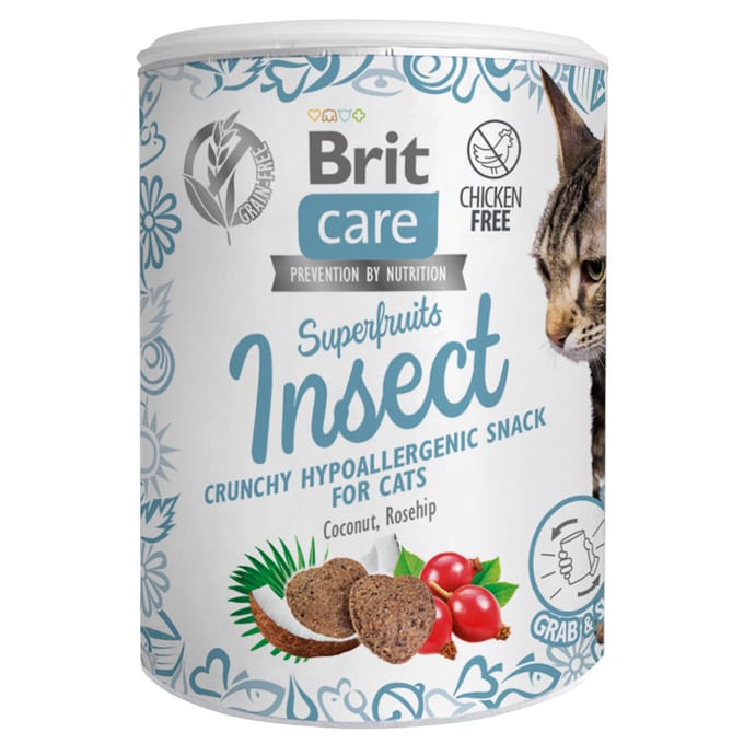 100g Brit Care Cat Snack Superfruits & Insecten Kattensnacks
