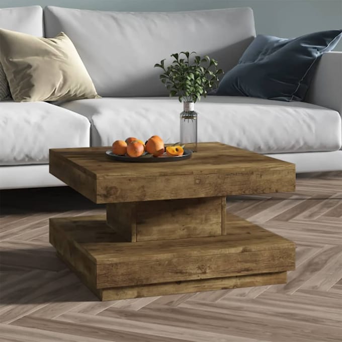 vidaXL - Salontafel - 60x60x35 - cm - MDF - donkerbruin
