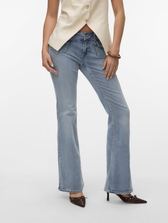 VERO MODA - VMJEAN LR POCKET FLARED DNM JNS LI3155 - Dames - Jeans