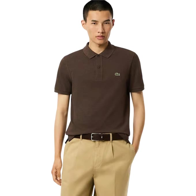 Lacoste Klassiek poloshirt met korte mouwen voor heren (Bruin)
