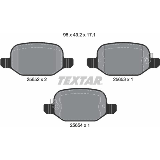 Remblokset TEXTAR 2565201, achter