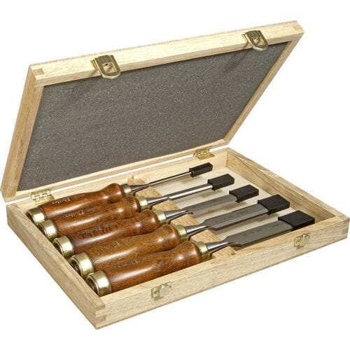 STANLEY Houtbeitelset Bailey 5-delig Houten Kist - 2-16-217