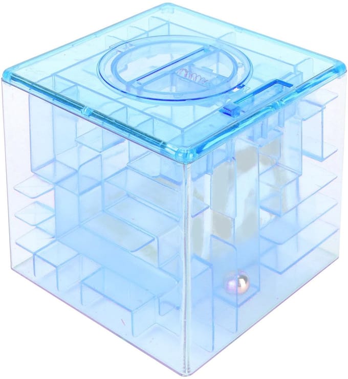 Allecto - Box Maze G Coin Saving Box - Interactieve Spaarpot - Blauw