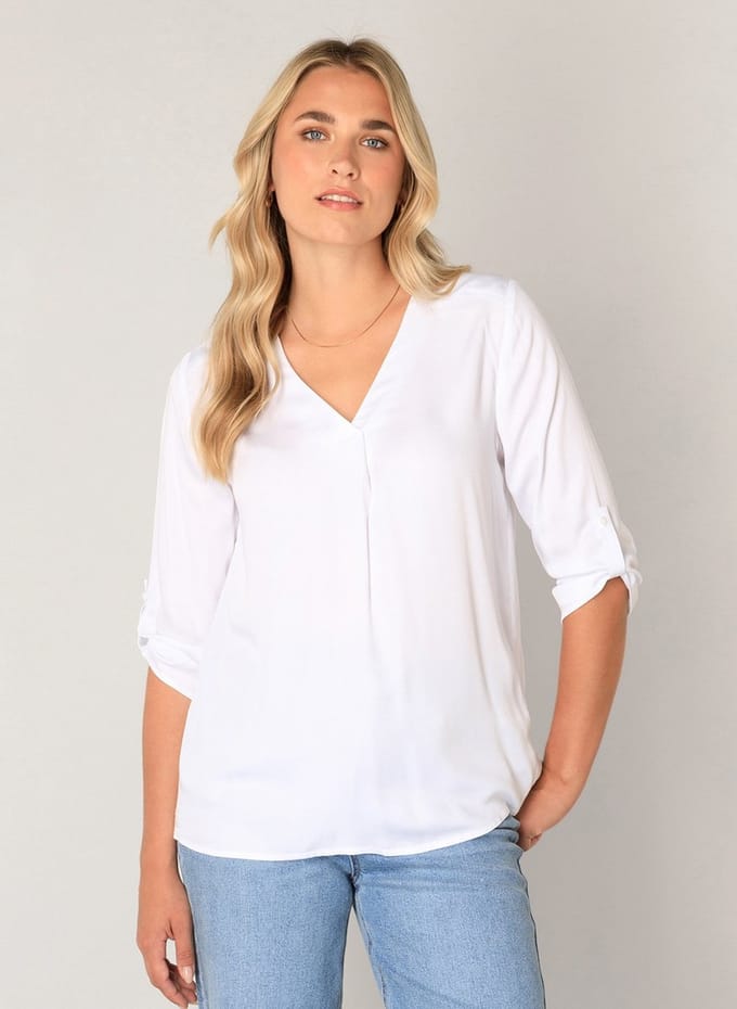 BASE LEVEL Yani Blouse - White - maat 40