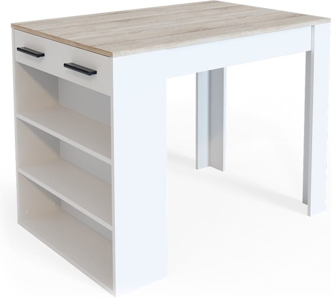 Vicco Repose Eetkamertafel – 67 x 100 cm Sonoma/Wit