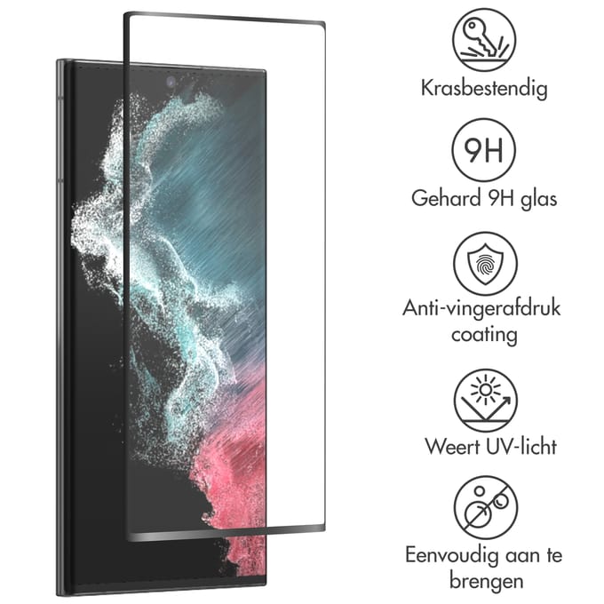 Accezz Screen Protector - Geschikt voor Samsung Galaxy S22 Ultra - Gehard Glas Screenprotector