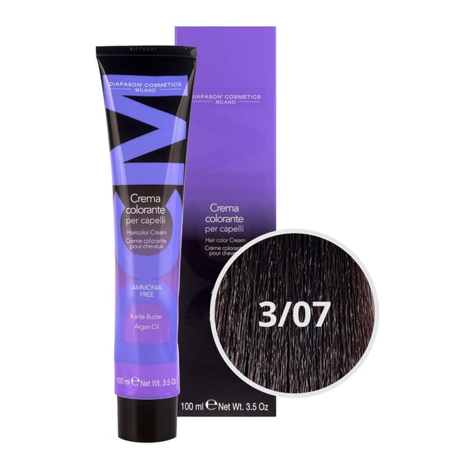 DCM Hair Color Cream Ammonia Free 3/07 Brown 100ml