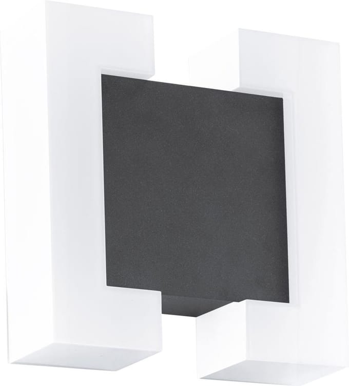 EGLO Sitia - Buitenverlichting - IP44 - Wandlamp - 2 Lichts - Antraciet - Wit