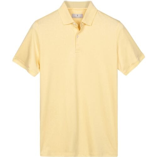 Thomas Maine Polo Soft Liquid Cotton Short Sleeve Geel / male