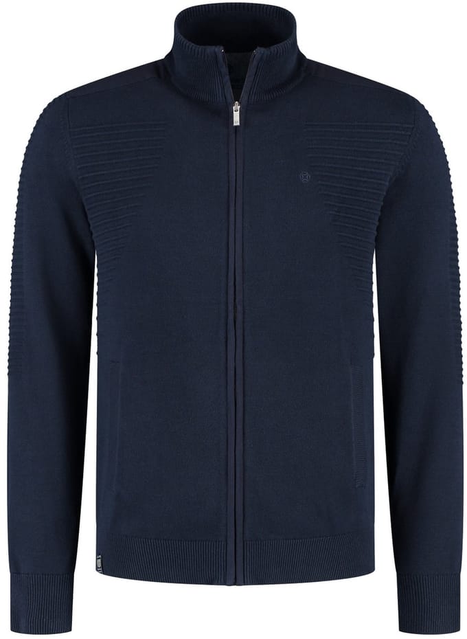 Fellows United Cardigan horizontal ribs at s Navy (52.1117 - 110)