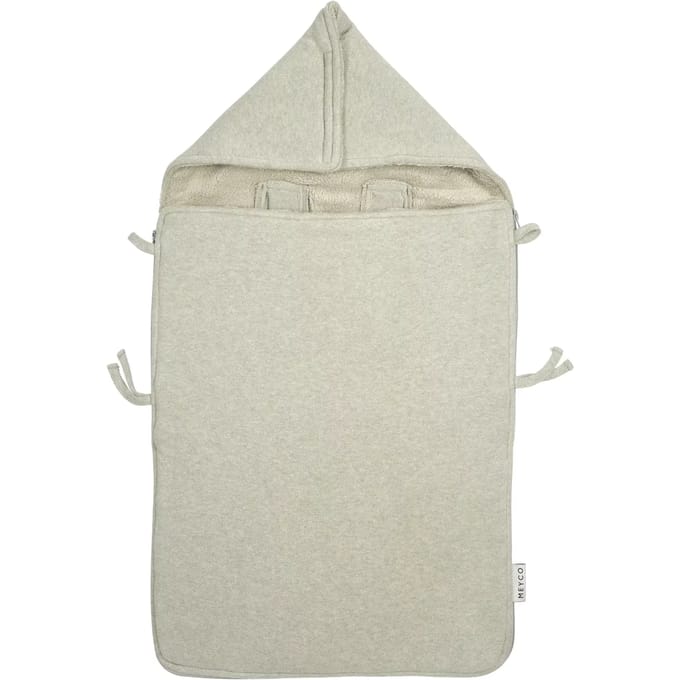 Meyco Baby Knit Basic voetenzak - sand melange - 40x82cm