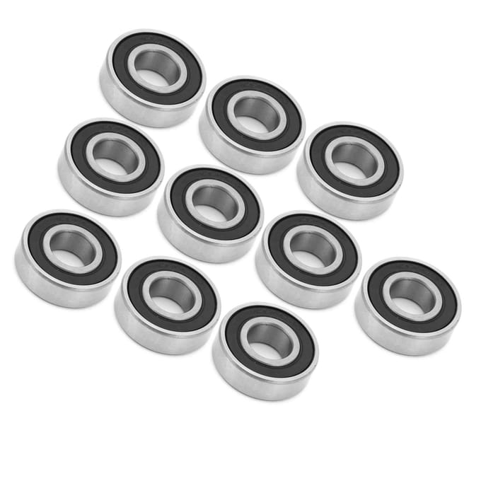 Lot de 10 roulements à billes à gorge profonde en acier noir 6202RS, 15 mm