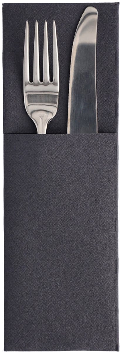 50 Servetten ROYAL Collection 48 cm x 30 cm wit met bestekvouw