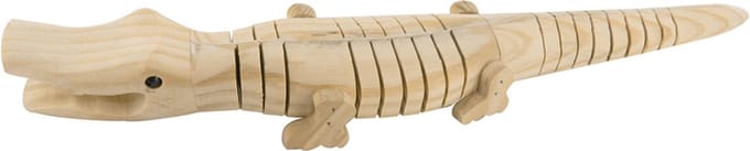 Krokodil - Hout Beweegbaar - Hobby & DIY - Duurzaam & Onbehandeld Hout Scharnierend - 30x5.5cm