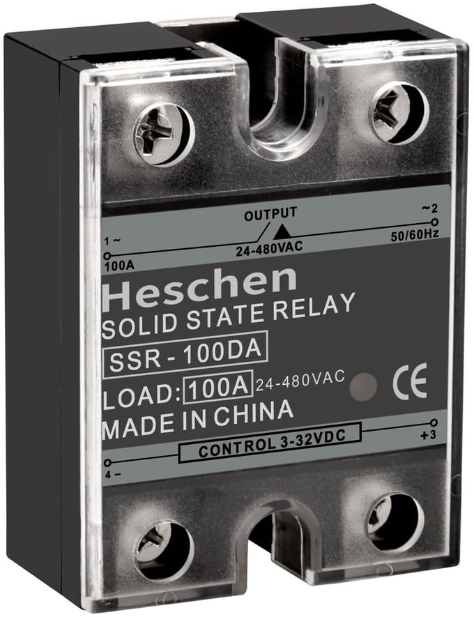 Allecto - DC/AC Solid State Relais - 100A - Hoge prestaties - Compact formaat - Betrouwbare schakeling - Ideaal voor automatisering - Geschikt voor...