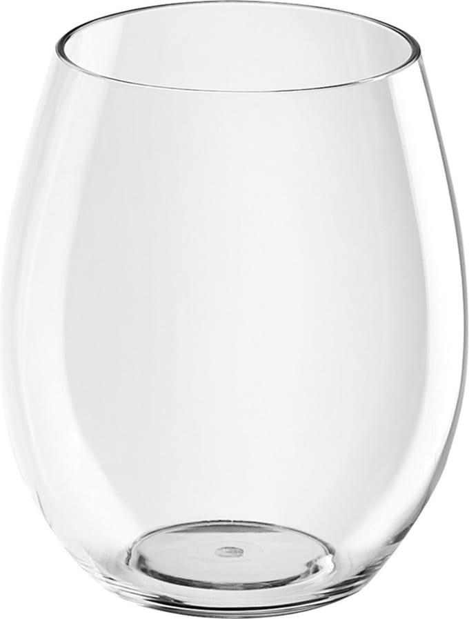 Santex water/drink glas - 2x - bolglas - transparant - 390 ml - onbreekbaar kunststof