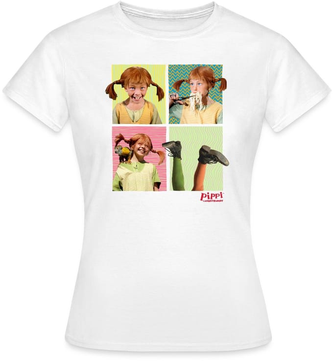 Pippi Langkous Portretten Van Pippi T-Shirt Dames