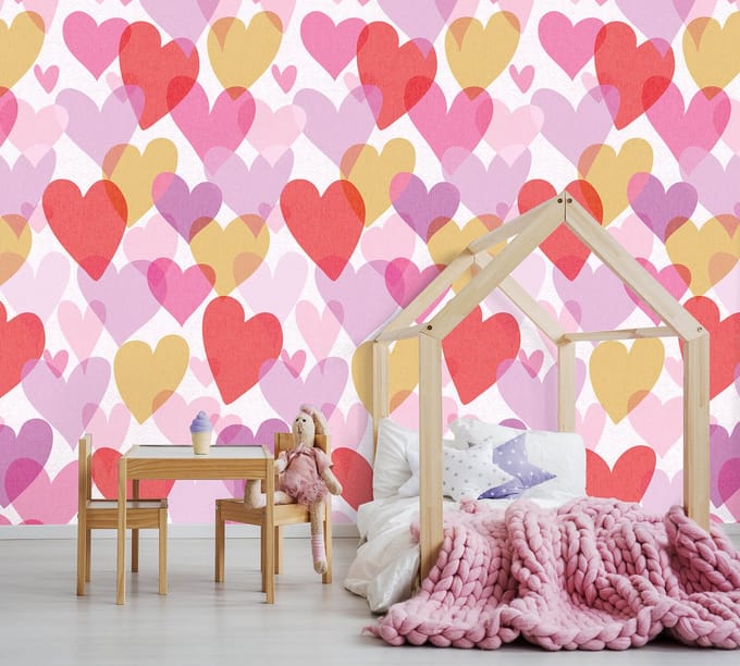 INGK Kinderbehang - Olive & Noah - More Hearts