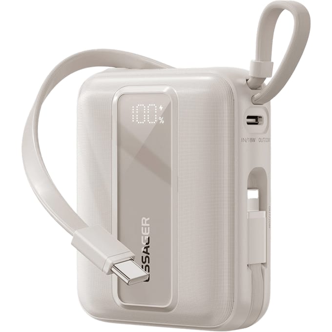 Essager Quick Charge Compact Powerbank met Kabels Titanium 20.000 mAh
