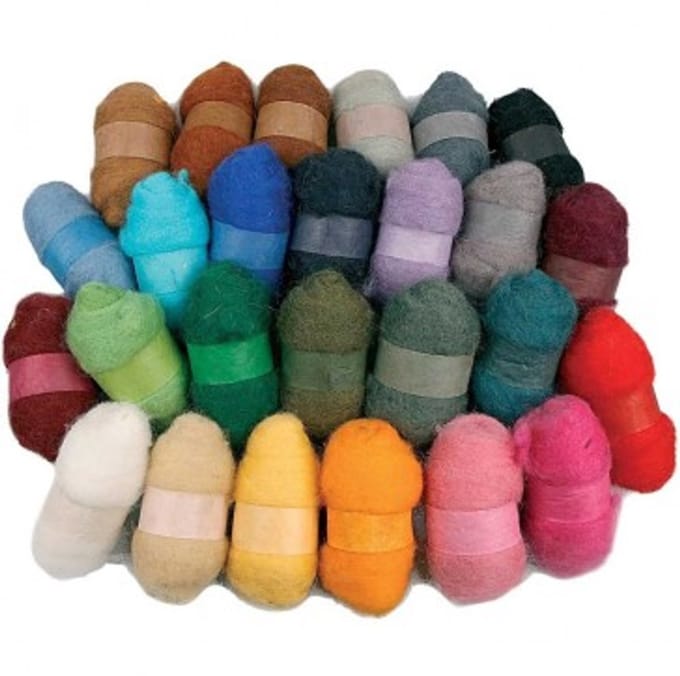 Creativ Company Gekaarde Wol 26x25 gr Multigekleurd