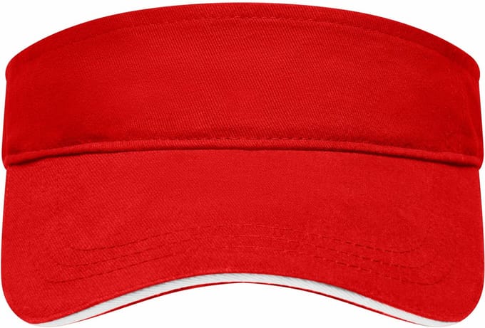 Myrtle Beach Zonneklep/pet - rood - 47 cm - verstelbaar - unisex zonbescherming