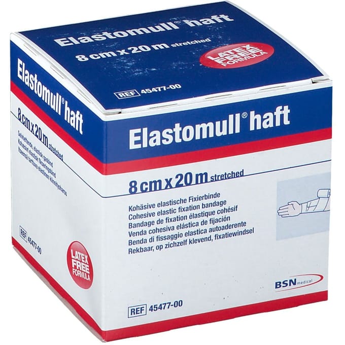 Elastomull Haft 45477-00 8cm x 20m 1 Gaasverband