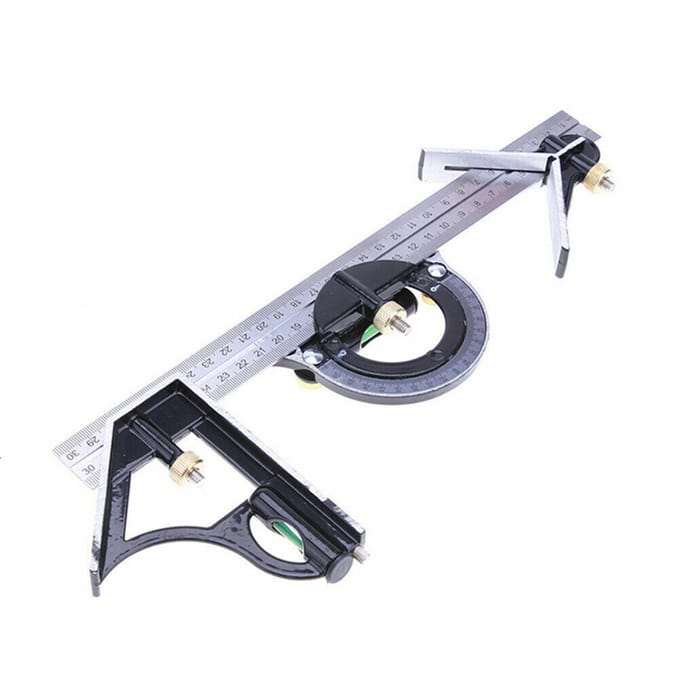 3-in-1 liniaalgereedschap Multifunctionele vierkante hoekzoeker houtbewerkingsset 3 in 1 gray
