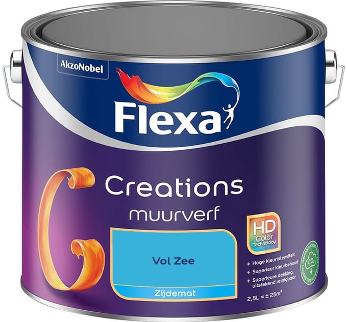 Flexa - Creations Muurverf Zijdemat - Vol Zee - Mengverf - 2,5 L