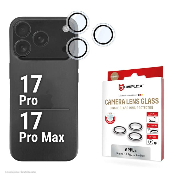 Displex CamGlass Single Camera Protector geschikt voor Apple iPhone 17 Pro / 17 Pro Max