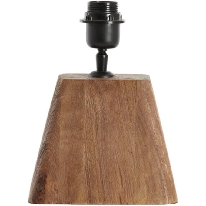 Light & Living Tafellamp Kardan Mangohout, 15cm - Bruin (excl. kap)