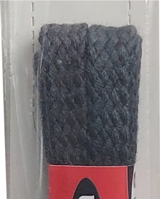 Marla Veter - Donker Grijs - Plat - Lengte 90 cm - Breedte 7 mm - Schoenveter