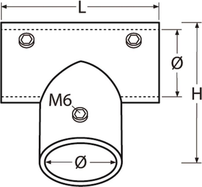 T-stuk 90 graden, 22mm RVS-316 (A4)
