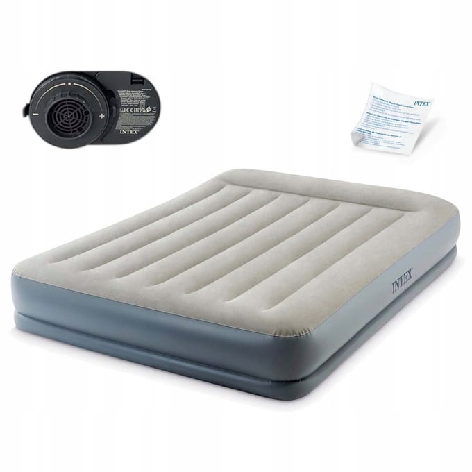 Intex Luchmatras 203x152x30cm met Ingebouwde Elektrische Pomp