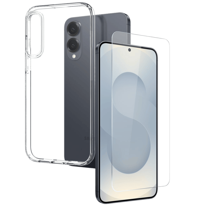 Northjo Samsung Galaxy S25 Edge Hoesje en Screenprotector Transparant