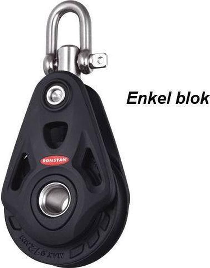 Ronstan Core blocks Model blok: Enkel blok 75 mm
