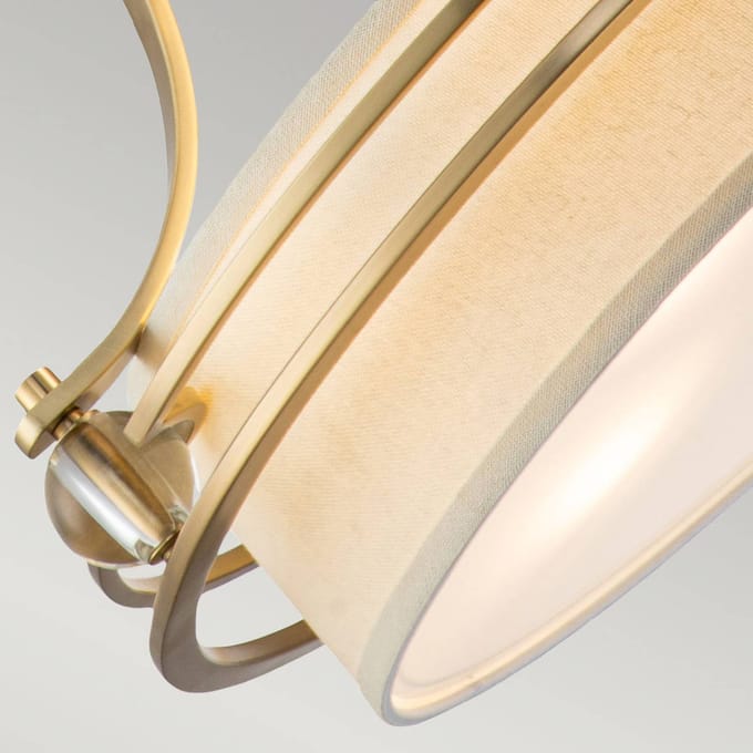 Quoizel LED Hanglamp Gotham | 4X E27 Max 60W | Dimbaar | Brushed Brass