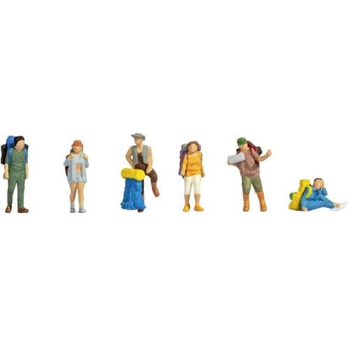 NOCH 36247 N Backpackers en lifters figuren Geverfd, Staand, Zittend